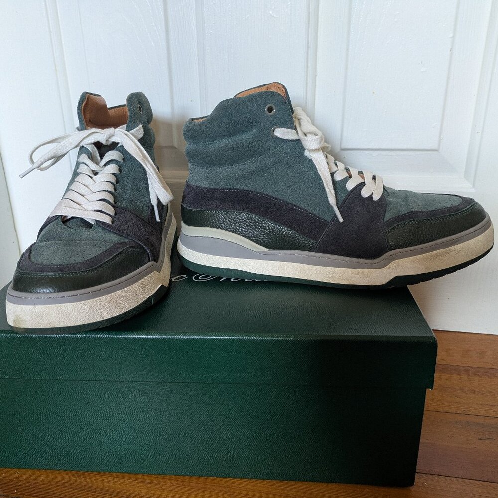 Marc Nolan - Poseidon Emerald Green Suede High Top Sneakers - 7M/10W